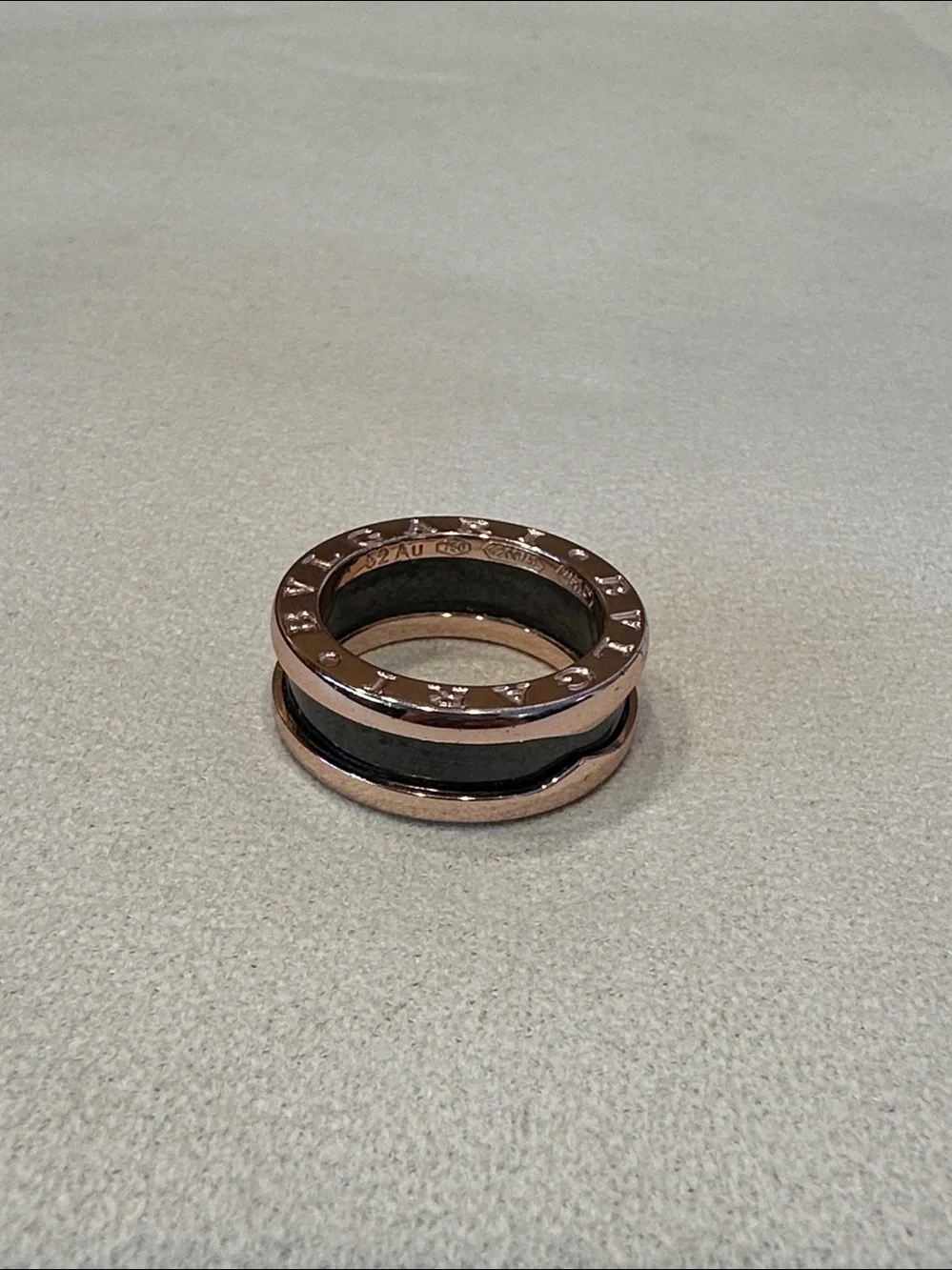 Designer Inspired Double Band Rose Gold Tone Ring - Sleek Stacked Design Sz 5.5